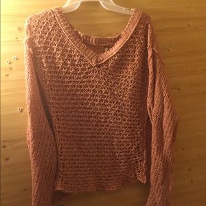 Free People Blush Pink Sweater